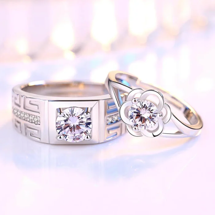 Platinum Plated Couple Ring - Image 1